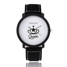 Load image into Gallery viewer, New Relogio Couples Watch King &amp; Queen Leather Quartz Watch Mens Ladies Fashion Sport Clock Men's Watches Women's Watches Gifts